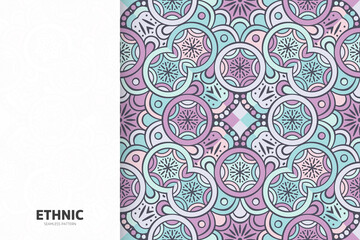 Seamless tribal texture geometric design