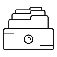 Copy storage documents icon, outline style