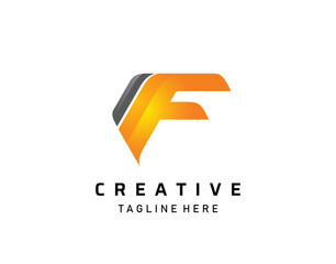 Modern F Letter Logo. Monogram F Icon Design.