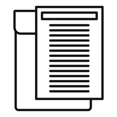 Envelope documents icon, outline style