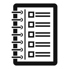 To-do list sheet icon, simple style