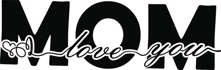 Best mom ever on white background. Vector