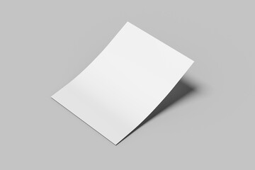 Stationery Paper US Letter Vertical Magazine White Blank Mockup