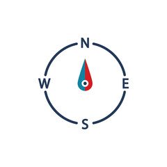 Br&uacute;jula. Icono de br&uacute;jula. Concepto de orientaci&oacute;n y ubicaci&oacute;n. Ilustraci&oacute;n vectorial