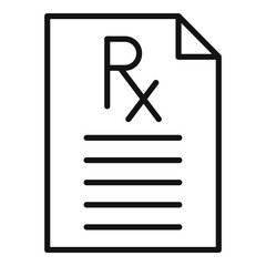 Medical xray icon, outline style