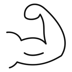 Arm muscles icon, outline style
