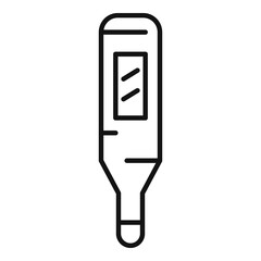 Medical thermometer icon, outline style