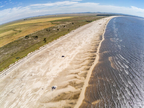 Aerial view of Lagoa dos Barros lake