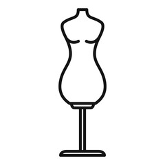 Textile mannequin icon, outline style