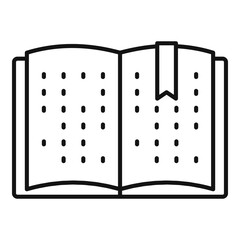 Inclusive materials icon, outline style