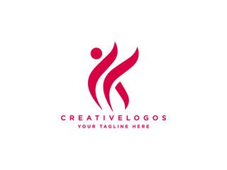 Abstract Logo Design, Love Logo, Flames and Bird Logo Design Vector, Creative Company Logo Design Template