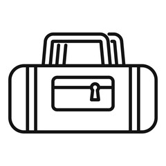 Sport bag icon, outline style