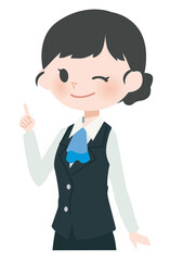 ビジネスウーマン　指立て