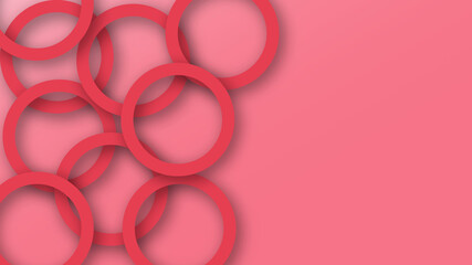 Fondo abstracto de aros en tonos rosa