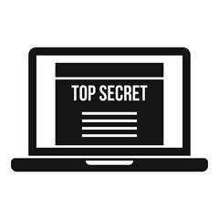 Top secret personal information icon, simple style