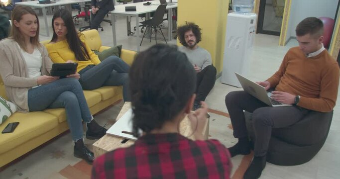 Start up business with multicultural colleagues