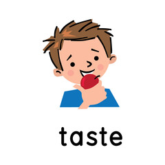Taste. Icon of one of five senses