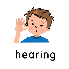 Hearing. Icon of one of five senses