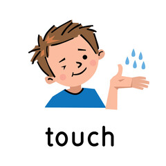 Touch. Icon of one of five senses