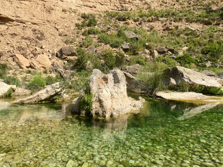 Views of the Barranco de "A Peonera", in the Aragonese Pyrenees. Huesca, Spain