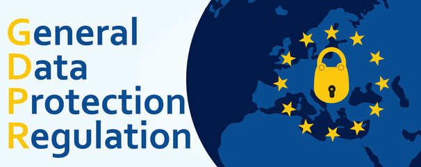 General data protection regulation notice. vector