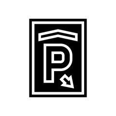 mark parking line icon vector. mark parking sign. isolated contour symbol black illustration