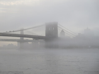 NYC Bridges in fog