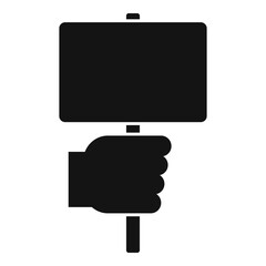 Empowerment sign board icon, simple style