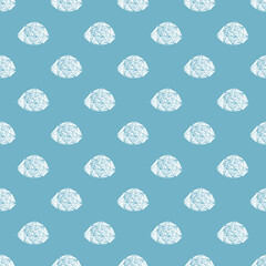 Vector seamless pattern with abstract diamond cristal on blue background