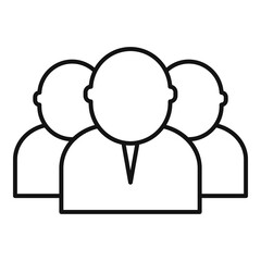 People group rights icon, outline style