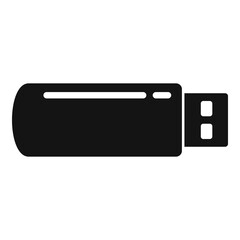 Usb flash icon, simple style