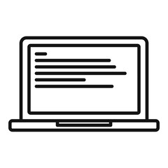 Laptop operating system icon, outline style