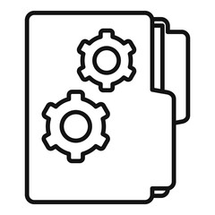 Software folder icon, outline style