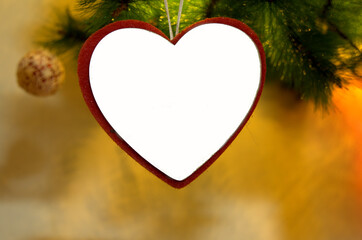 Cuore rosso con spazio bianco.