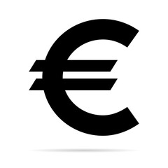 Euro money symbol, business cash icon, save currency bank sign, vector illustration isolated background