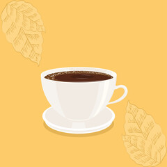 Isolated coffee cup. Hot beverage - Vector illustration