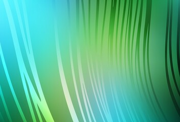Light Blue, Green vector background with wry lines.