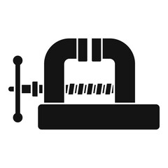 Metallurgy vice icon, simple style
