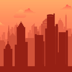 Obraz premium Detroit, USA famous city scape view background.