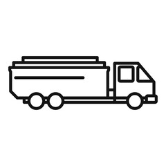 Metallurgy truck icon, outline style