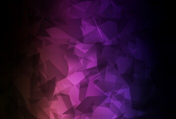 Fototapeta premium Dark Purple, Pink vector abstract polygonal template.