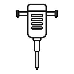 Hammer drill icon, outline style