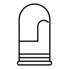 Metallurgy glove icon, outline style
