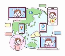 世界中とコミュニケーションをする人