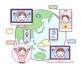 世界中とコミュニケーションをする人