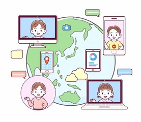 世界中とコミュニケーションをする人