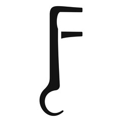 Blacksmith metal piece icon, simple style