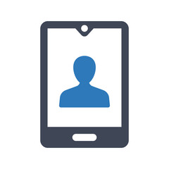 Mobile phone user icon