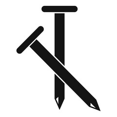 Blacksmith nails icon, simple style