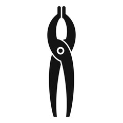 Blacksmith pliers icon, simple style